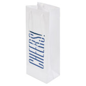 Sac Cadeau Pour Bouteille Joie Bleue (Dos Angle)