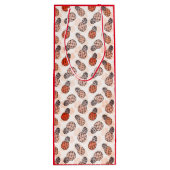 Sac Cadeau Pour Bouteille Joli ananas avec Arrière - plan rouge (Dos)