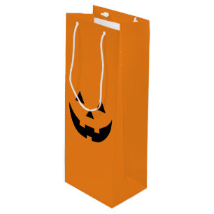 Sac Cadeau Pour Bouteille Joli Jack-o'-lantern orange drôle Halloween