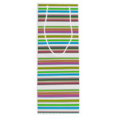 SAC CADEAU POUR BOUTEILLE JOLIE STRIPES (Dos)