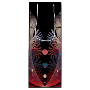Sac Cadeau Pour Bouteille Jonglage Abstrait Moderne Fantaisie Art Fractal