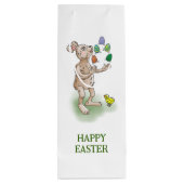 Sac Cadeau Pour Bouteille Jonglage de lapin de Pâques (Dos)