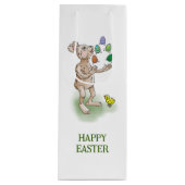 Sac Cadeau Pour Bouteille Jonglage de lapin de Pâques (Devant)