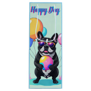 Sac Cadeau Pour Bouteille Jour heureux du Bouledogue français Bouledogue fra