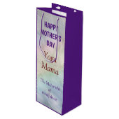 Sac Cadeau Pour Bouteille Joyeuse fête des mères Yoga Mama design (Devant Angle)