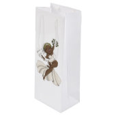 Sac Cadeau Pour Bouteille Joyeuse mariée 02 (Devant Angle)