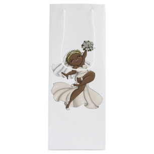 Sac Cadeau Pour Bouteille Joyeuse mariée 02