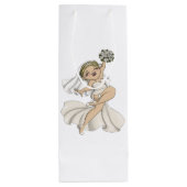 Sac Cadeau Pour Bouteille Joyeuse mariée 02 (Dos)