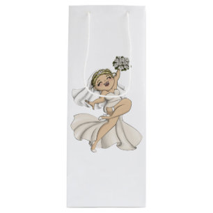 Sac Cadeau Pour Bouteille Joyeuse mariée 02