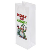 Sac Cadeau Pour Bouteille Joyeux bonhomme de neige (Dos Angle)