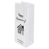 Sac Cadeau Pour Bouteille Joyeux concierge Housiversaire (Devant Angle)