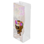 Sac Cadeau Pour Bouteille Joyeux crâne d'Halloween (Devant Angle)