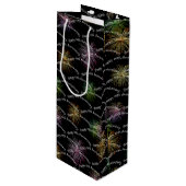 Sac Cadeau Pour Bouteille Joyeux feu d'artifice du 10e anniversaire (Devant Angle)