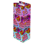 Sac Cadeau Pour Bouteille Joyeux gâteau d'anniversaire : fête du vin (Devant Angle)