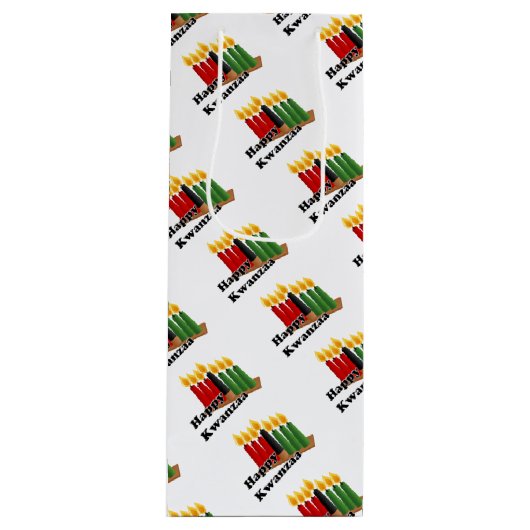 Sac Cadeau Pour Bouteille Joyeux Kwanzaa (Devant)