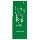 Sac Cadeau Pour Bouteille Joyeux Noël (Dos)