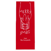 Sac Cadeau Pour Bouteille Joyeux Noël (Dos)