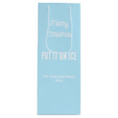 Sac Cadeau Pour Bouteille Joyeux Noël blanc personnalisé (Devant)