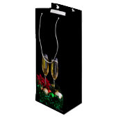 Sac Cadeau Pour Bouteille Joyeux Noël Champagne (Dos Angle)