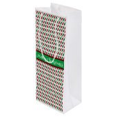 Sac Cadeau Pour Bouteille Joyeux Noël Elégant & Personnaliser moderne (Dos Angle)