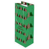 Sac Cadeau Pour Bouteille Joyeux Noël moderne & élégant (Devant Angle)