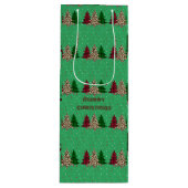 Sac Cadeau Pour Bouteille Joyeux Noël moderne & élégant (Devant)