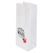 Sac Cadeau Pour Bouteille Joyeux PIg Nouvel An 2019 Red Papercut Vin cadeau (Devant Angle)