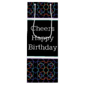 Sac Cadeau Pour Bouteille Joyeux thème d'anniversaire (Devant)