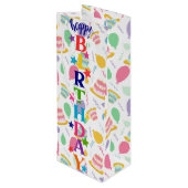 Sac Cadeau Pour Bouteille Joyeux vin d'anniversaire (Dos Angle)