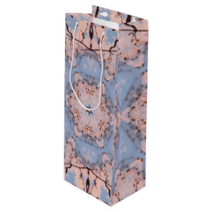 Sac Cadeau Pour Bouteille Kaleidoscope Matin Bleu & Frost Rose
