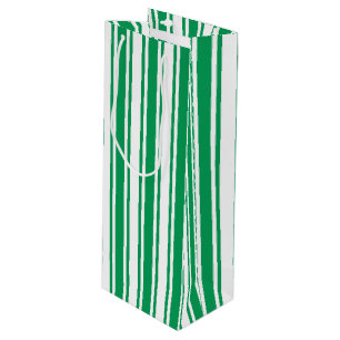 Sac Cadeau Pour Bouteille Kelly landes de bonbons vertes et blanches
