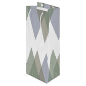 Sac Cadeau Pour Bouteille Khaki triangles (Dos Angle)