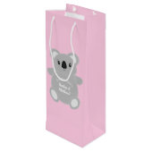 Sac Cadeau Pour Bouteille Koala Baby shower fille (Dos Angle)