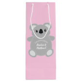Sac Cadeau Pour Bouteille Koala Baby shower fille (Dos)