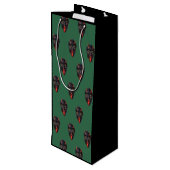 Sac Cadeau Pour Bouteille Krampus vert (Dos Angle)