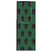 Sac Cadeau Pour Bouteille Krampus vert (Devant)