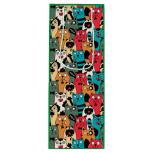 Sac Cadeau Pour Bouteille La Crowd of cats