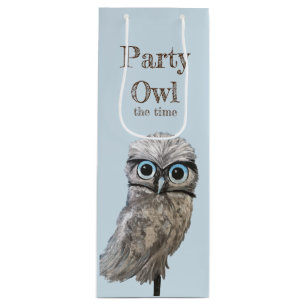 Sac Cadeau Pour Bouteille La Floride creusant la peinture de hibou