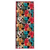 Sac Cadeau Pour Bouteille La foule de chats (Dos)