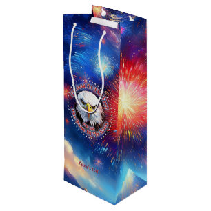 Sac Cadeau Pour Bouteille La Terre De La Liberté Maison Brown Eagle Feu D'Ar