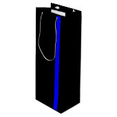 Sac Cadeau Pour Bouteille La verticale mince symbolique de Blue Line (Devant Angle)