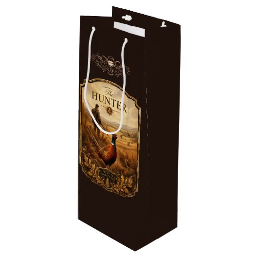 Sac Cadeau Pour Bouteille Le Chasseur (Devant Angle)