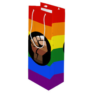 Sac Cadeau Pour Bouteille Le drapeau de couleur des personnes queer de Slipp
