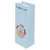 Sac Cadeau Pour Bouteille Leaping Hares editable Easter (Devant Angle)