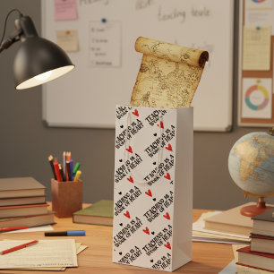 Sac Cadeau Pour Bouteille L'enseignement est un travail de coeur