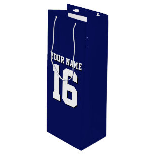 Sac Cadeau Pour Bouteille L'équipe de Jersey de sports Blue Navy
