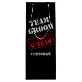Sac Cadeau Pour Bouteille L'équipe du marié Team Groom (Dos)