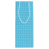 Sac Cadeau Pour Bouteille Lettre initiale A, Aqua Blue (Dos)