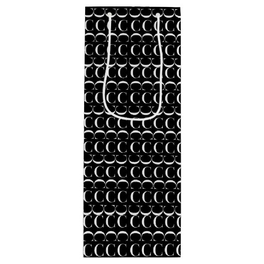 Sac Cadeau Pour Bouteille Lettre initiale C (Devant)