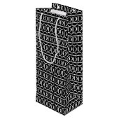 Sac Cadeau Pour Bouteille Lettre initiale D monogramme (Dos Angle)
